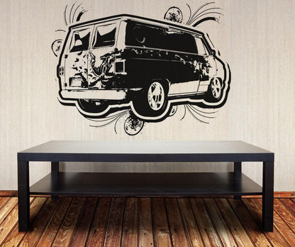 Vinyl Wall Decal Sticker 70's Inspired Van #OS_AA153