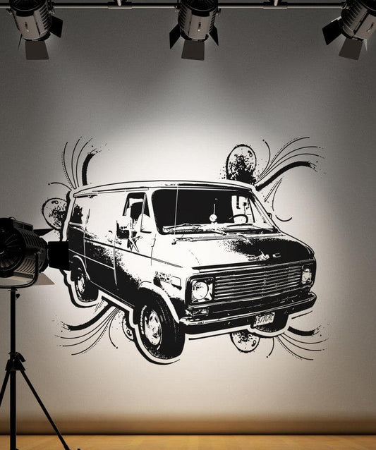 Vinyl Wall Decal Sticker 70's Inspired Van #OS_AA154
