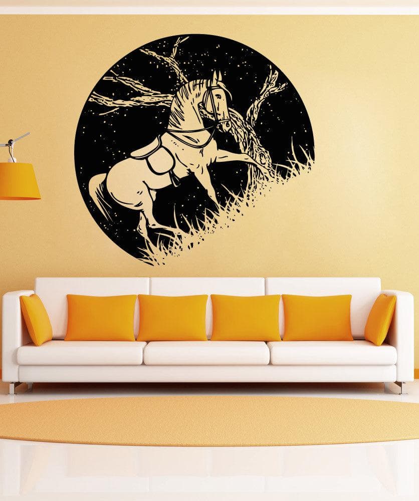 Vinyl Wall Decal Sticker Horse at Night #OS_AA1555