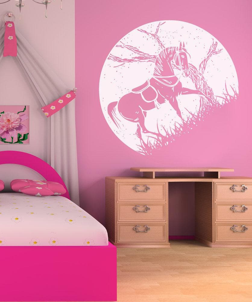 Vinyl Wall Decal Sticker Horse at Night #OS_AA1555