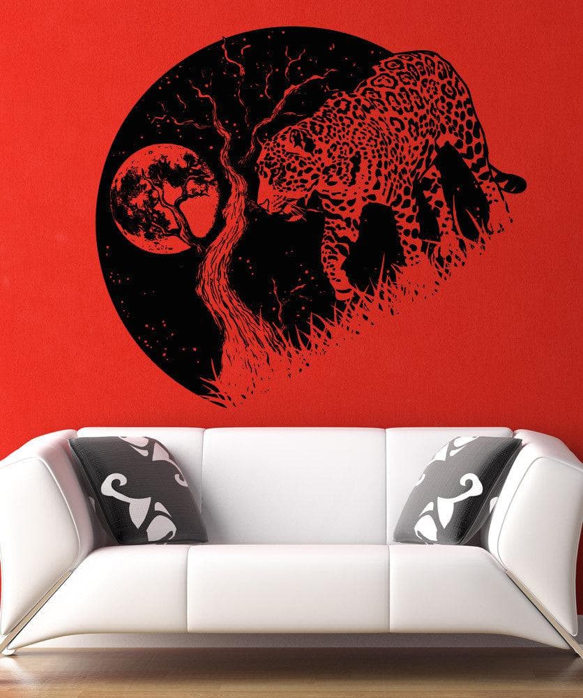 Vinyl Wall Decal Sticker Jaguar at Night #OS_AA1563