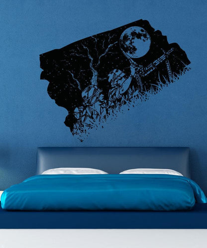 Vinyl Wall Decal Sticker Military Stake Out Night #OS_AA1572