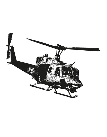 Military Huey Helicopter Vinyl Wall Decal Sticker. #OS_AA1651