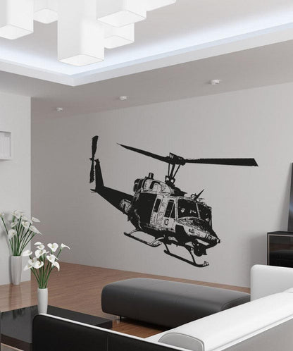 Military Huey Helicopter Vinyl Wall Decal Sticker. #OS_AA1651