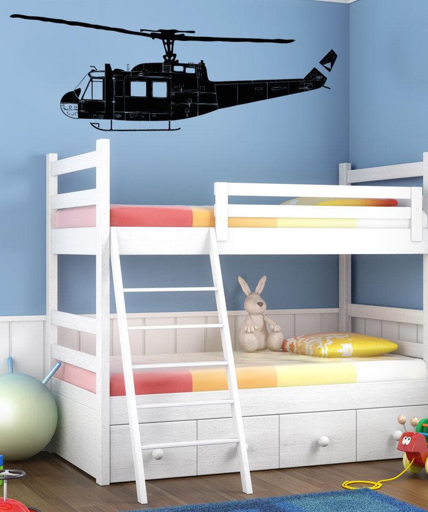 Vinyl Wall Decal Sticker Huey Helicopter Side #OS_AA1654