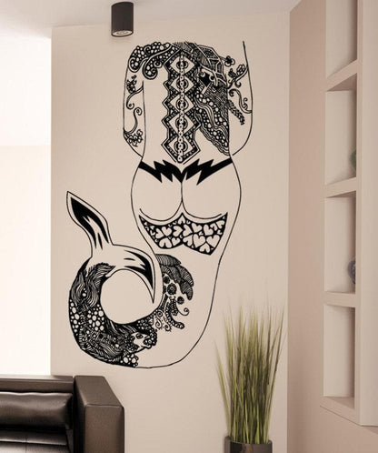 Vinyl Wall Decal Sticker Tattooed Mermaid #OS_AA1687