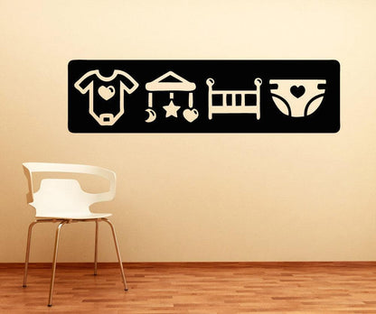 Vinyl Wall Decal Sticker Baby Icons #OS_AA1711