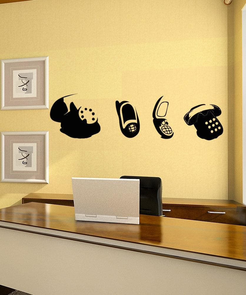 Vinyl Wall Decal Sticker Old Phones #OS_AA1716
