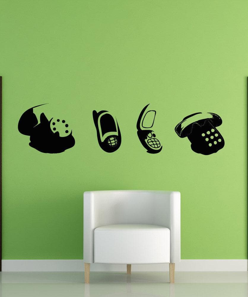 Vinyl Wall Decal Sticker Old Phones #OS_AA1716