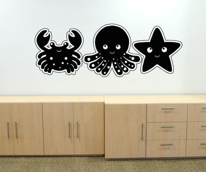 Vinyl Wall Decal Sticker Little Sea Creatures #OS_AA1717