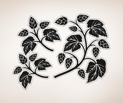 Vinyl Wall Decal Sticker Twigs and Leaves #OS_AA1719