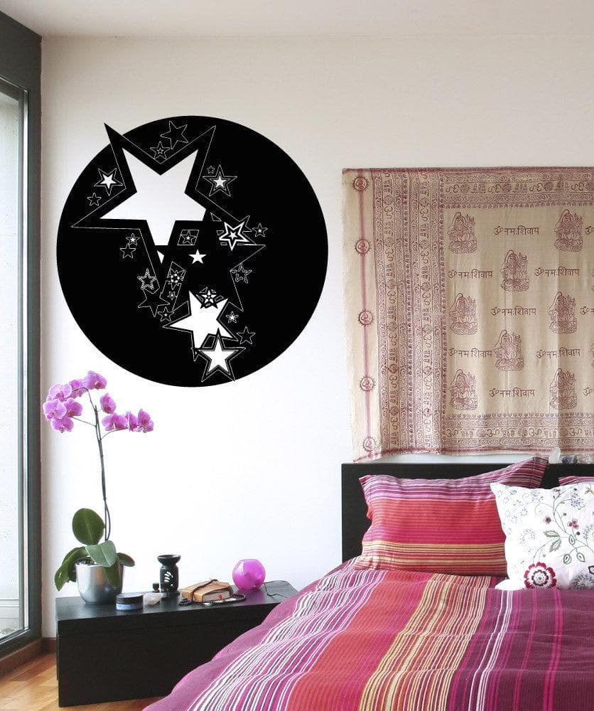 Vinyl Wall Decal Sticker Circle of Stars Design #OS_AA1729