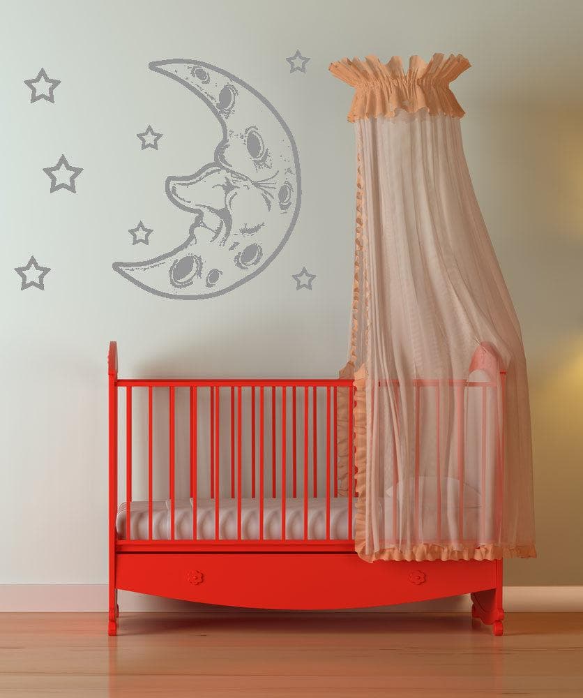 Vinyl Wall Decal Sticker Moon and Stars #OS_AA192