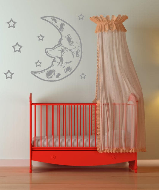 Vinyl Wall Decal Sticker Moon and Stars #OS_AA192