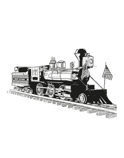 Vintage Old Fashioned Train Vinyl Wall Decal Sticker. #OS_AA213
