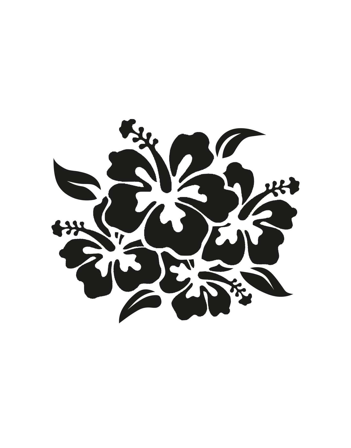 Hibiscus Flowers Vinyl Wall Decal Sticker. #OS_AA238