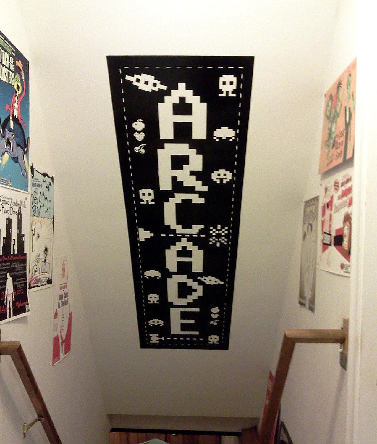 Vinyl Wall Decal Sticker Vertical Arcade Sign #OS_AA4421V