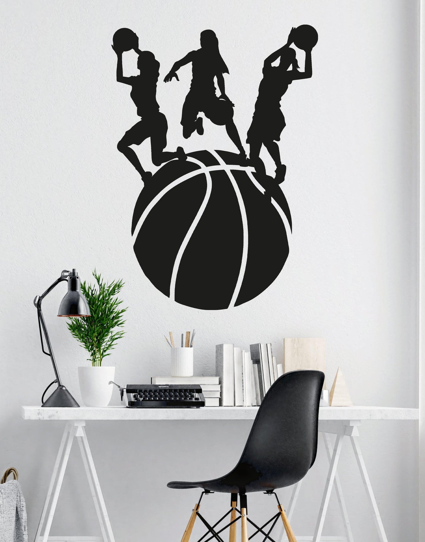 Women's Basketball Player Shooting Vinyl Wall Decal Sticker. #OS_AA505