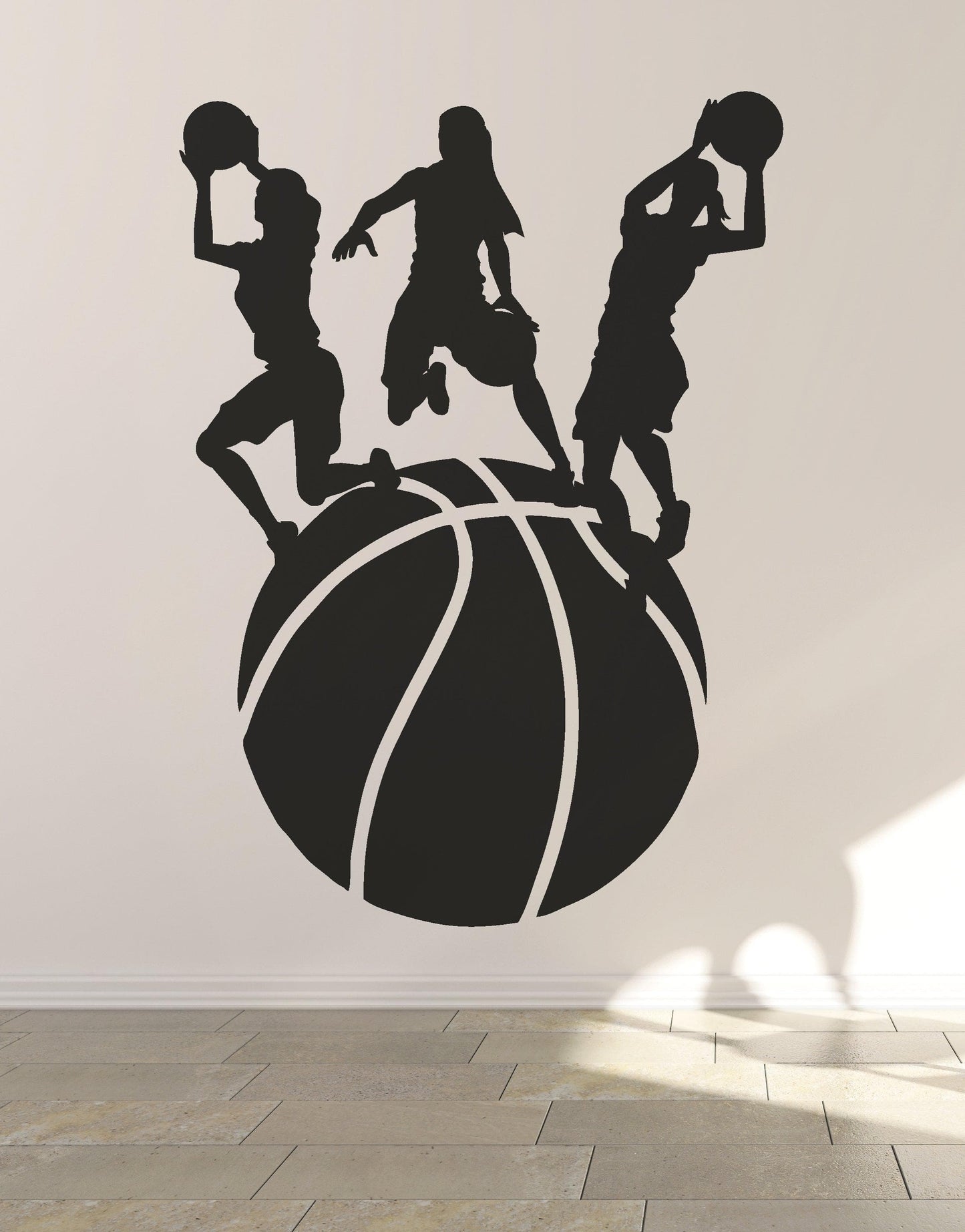 Women's Basketball Player Shooting Vinyl Wall Decal Sticker. #OS_AA505
