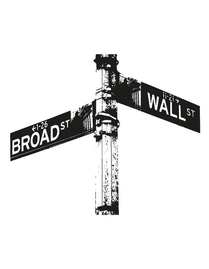 Wall Street Sign Wall Decal.  #OS_AA561