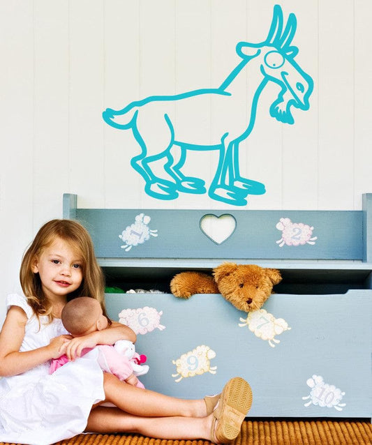 Vinyl Wall Decal Sticker Goat #OS_AA639