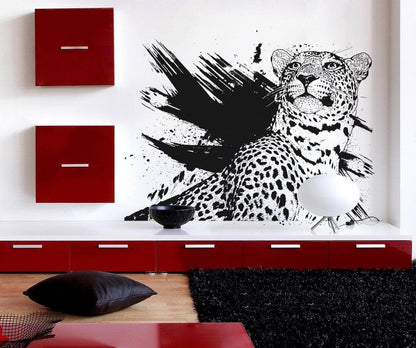 Vinyl Wall Decal Sticker Grungy Leopard #OS_AA650