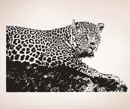Leopard Wall Decal. Safari wildlife home decor. #OS_AA654