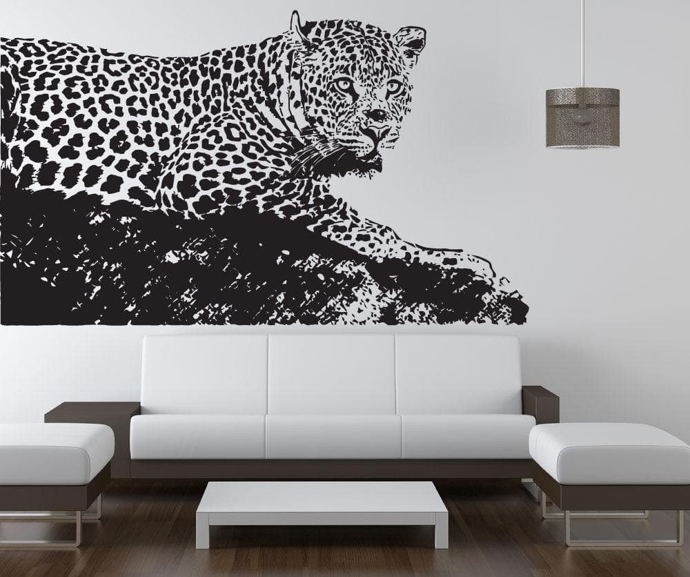  Leopard Wall Decal 4 Pieces 11 x 8.66 Inch Irregular