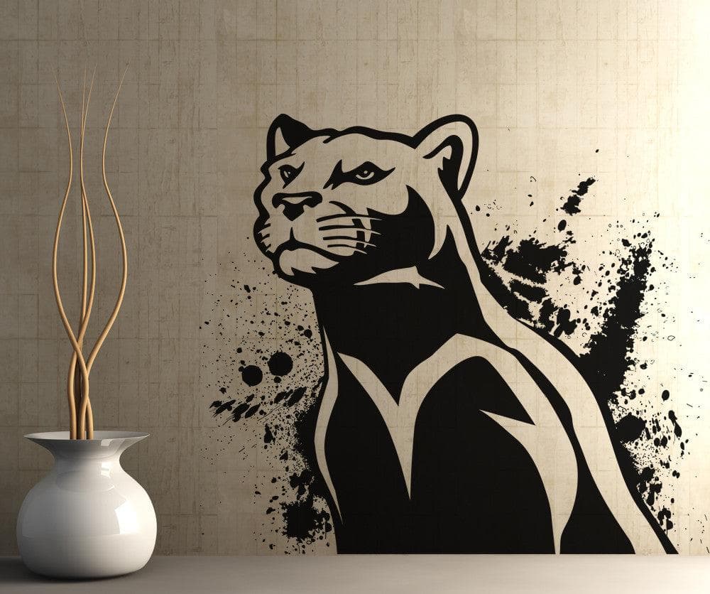 Vinyl Wall Decal Sticker Illustrated Panther #OS_AA666