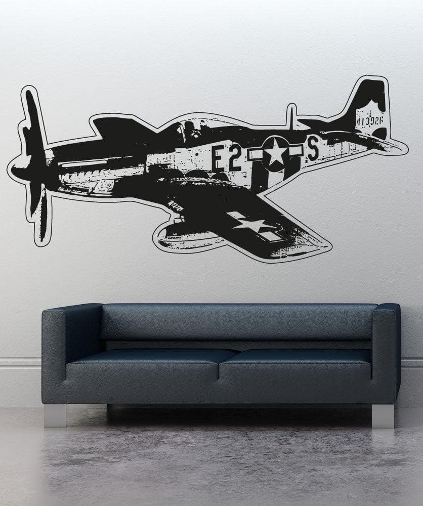 Vinyl Wall Decal Sticker Vintage Aircraft #OS_AA705
