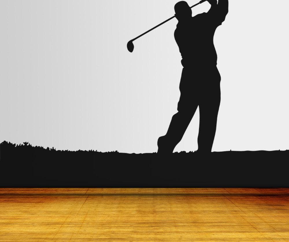 Golfer Wall Decal Sticker. Golf Swing Wall Decal. #OS_AA713