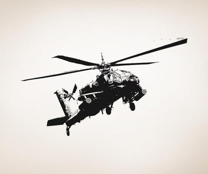 Vinyl Wall Decal Sticker Apache Helicopter #OS_AA720