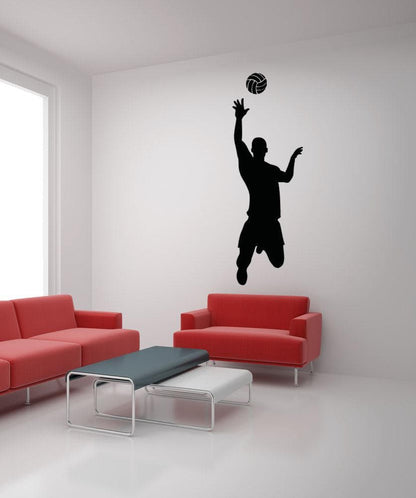 Vinyl Wall Decal Sticker Male Volleyball Player #OS_AA788
