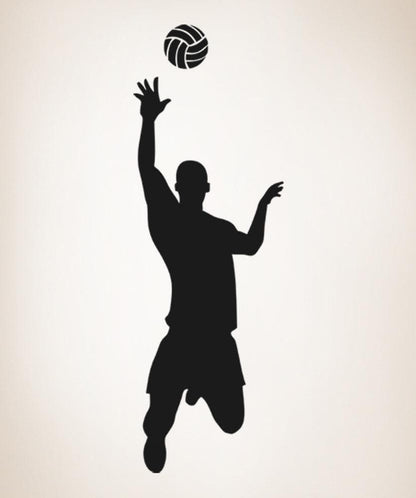 Vinyl Wall Decal Sticker Male Volleyball Player #OS_AA788