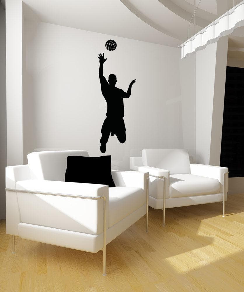 Vinyl Wall Decal Sticker Male Volleyball Player #OS_AA788