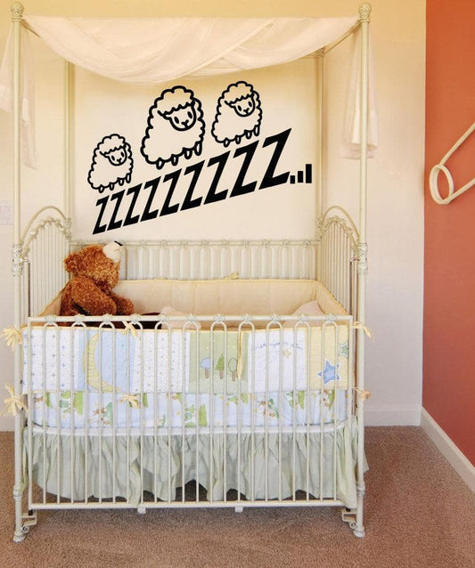 Vinyl Wall Decal Sticker Sleepy Sheep #OS_AA808