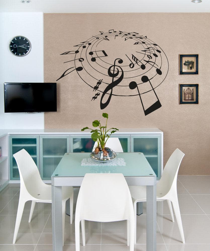Vinyl Wall Decal Sticker Music Note Circle #OS_AA813