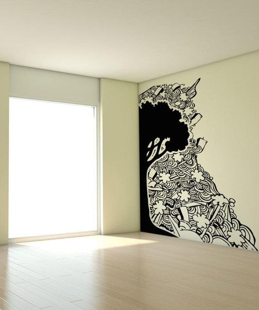 Vinyl Wall Decal Sticker Tree with Abstract Background #OS_AA918