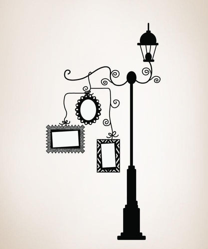 Vinyl Wall Decal Sticker Lampost with Picture Frames #OS_DC161