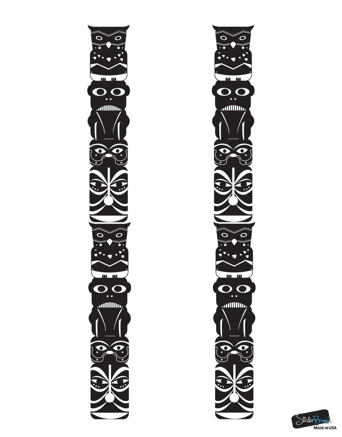 Totem Pole Vinyl Wall Decal Sticker (Set of 2) #OS_DC175