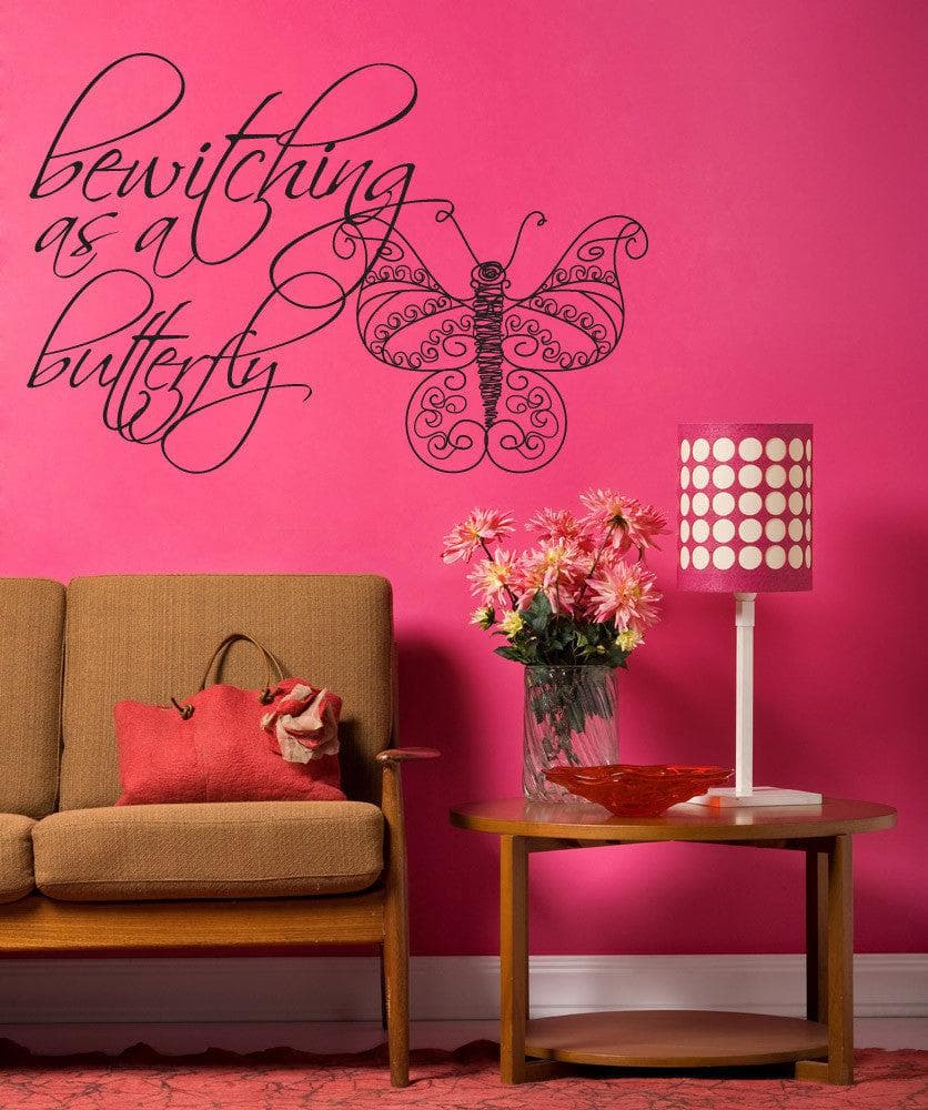Vinyl Wall Decal Sticker Bewitching as a Butterfly #OS_DC183