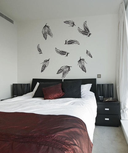 Vinyl Wall Decal Sticker Flock of Feathers #OS_DC287