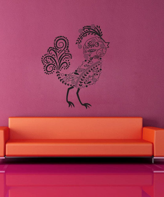 Vinyl Wall Decal Sticker Floral Bird #OS_DC453