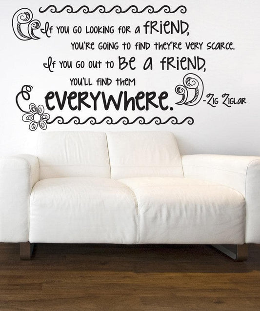 Vinyl Wall Decal Sticker Friend Quote #OS_DC530