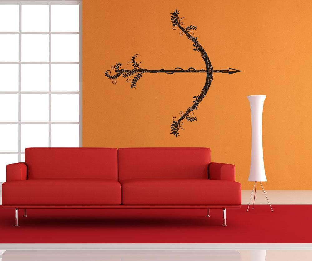 Vinyl Wall Decal Sticker Bow and Arrow and Vines #OS_DC539