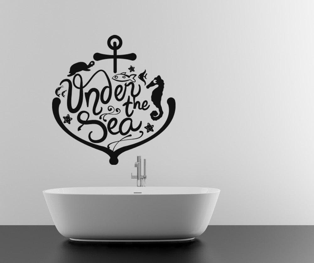 Vinyl Wall Decal Sticker Under the Sea Anchor and Animals #OS_DC563