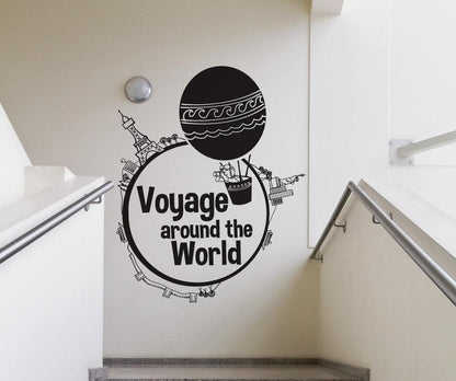 Vinyl Wall Decal Sticker Voyage Around the World #OS_DC564
