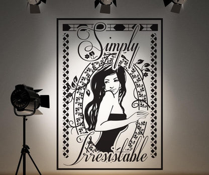 Vinyl Wall Decal Sticker Simply Irresistible #OS_DC567