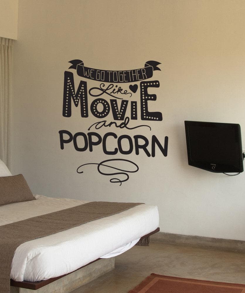 Vinyl Wall Decal Sticker Movie and Popcorn #OS_DC590