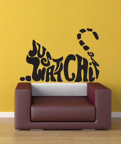 Cat Wall Decal. Just Watching Cat #OS_DC591